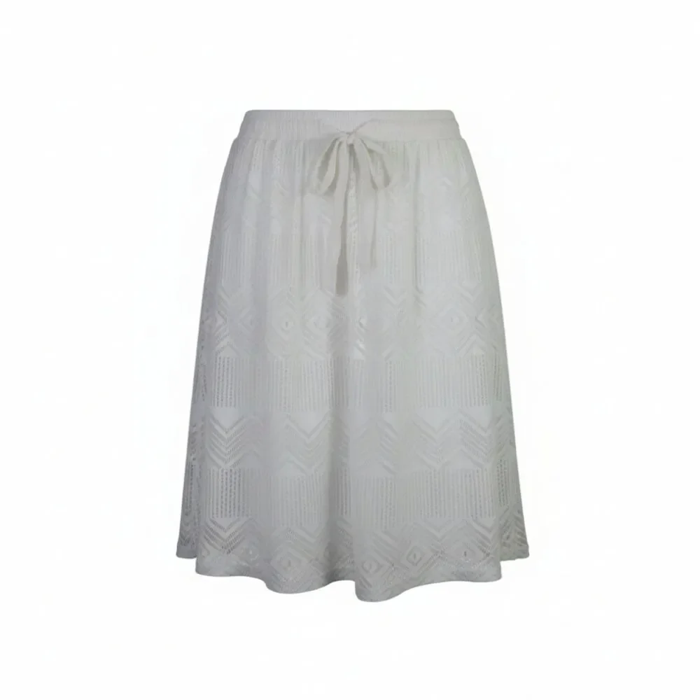 Joe B White Eyelet Pattern Mini Skirt Size Medium